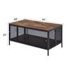 ACME Winam Antique Oak & Black Coffee Table Model 82780