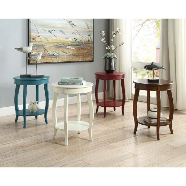 ACME Aberta Antique White Accent Table Model 82785