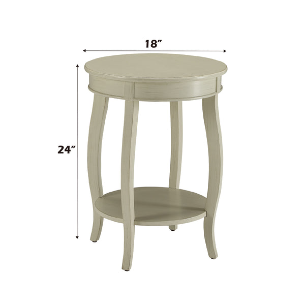 ACME Aberta Antique White Accent Table Model 82785