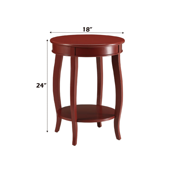 ACME Aberta Red Accent Table Model 82787