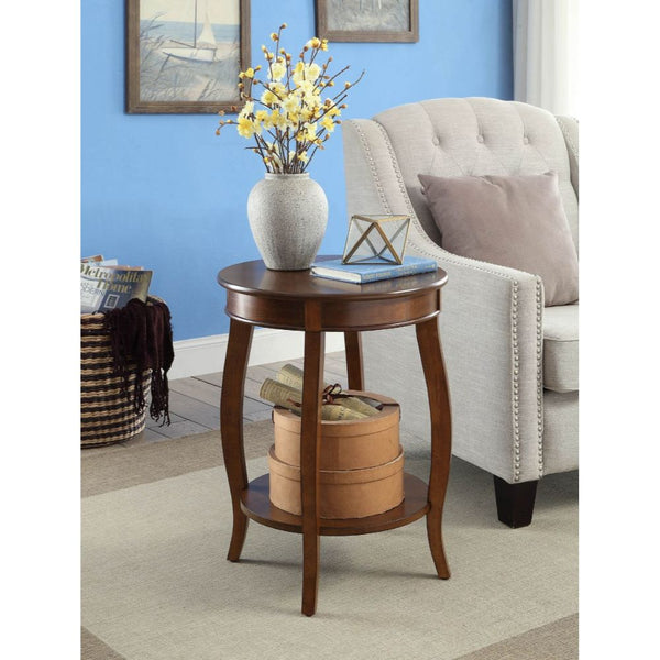 ACME Aberta Walnut Accent Table Model 82789
