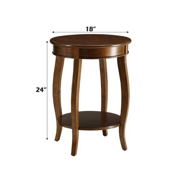 ACME Aberta Walnut Accent Table Model 82789