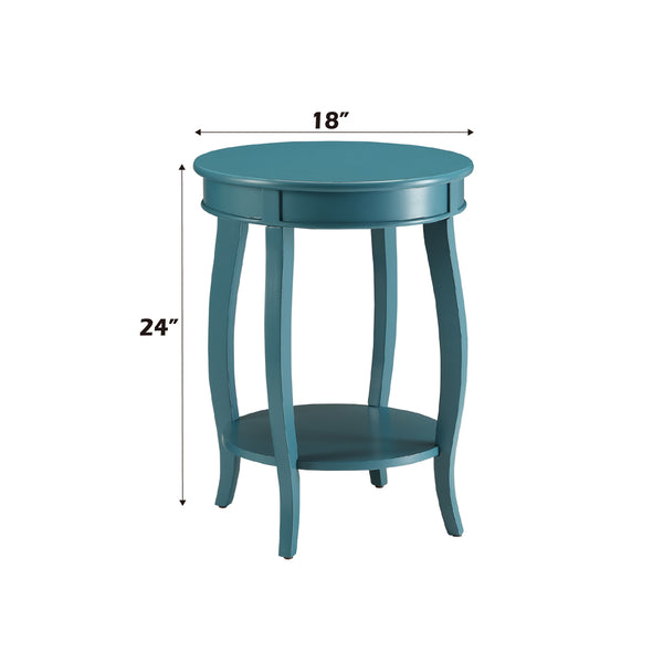 ACME Aberta Teal Accent Table Model 82790
