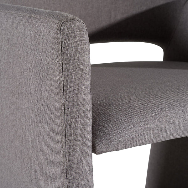 Lasara Modern Grey Fabric Dining Chair