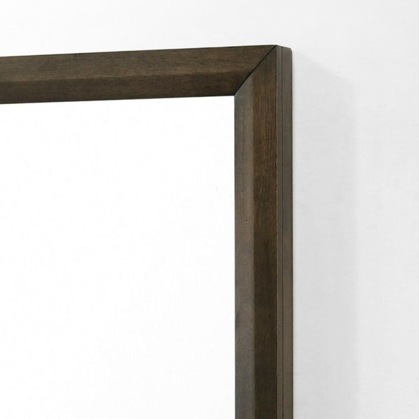 Manhattan Contemporary Brown Oak Mirror