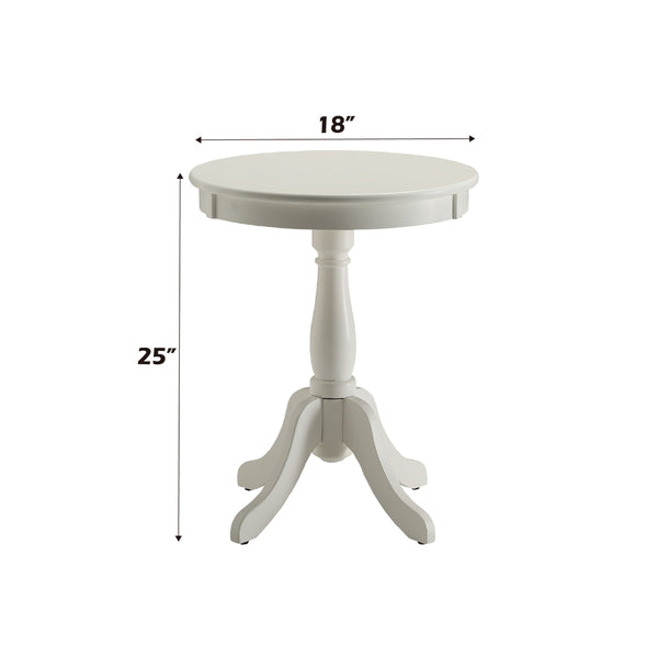 ACME Alger White Accent Table Model 82804