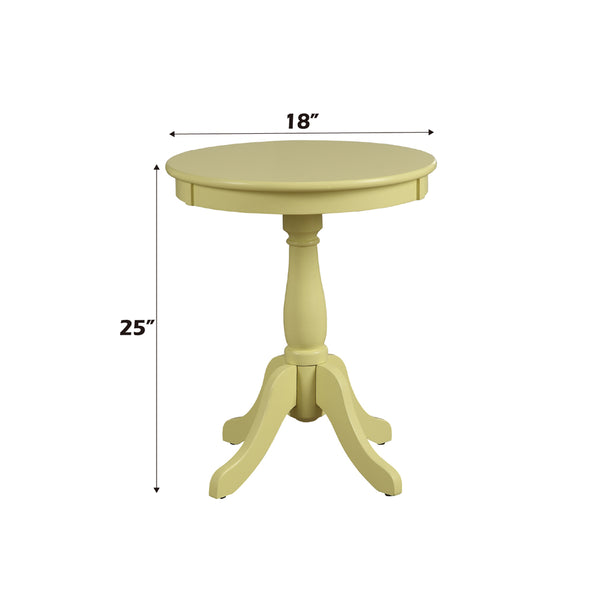 ACME Alger Light Yellow Accent Table Model 82806