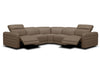 Divani Casa Bianca Modern Brown Leather Sectional Sofa With 3 Recliners Model VGKV-KM.6361-SECT-MOCHA