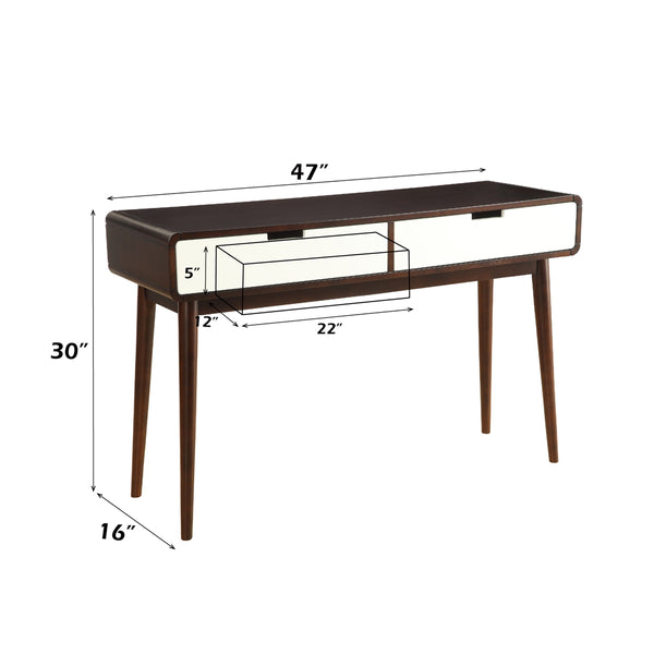ACME Christa Espresso & White Sofa Table Model 82854