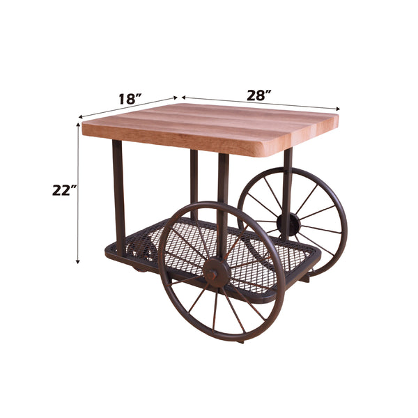 ACME Francie Oak & Antique Gray End Table Model 82862