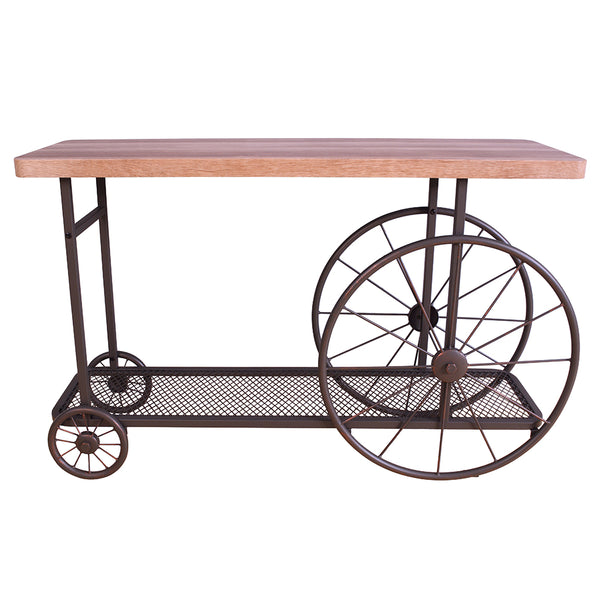 ACME Francie Oak & Antique Gray Sofa Table Model 82863