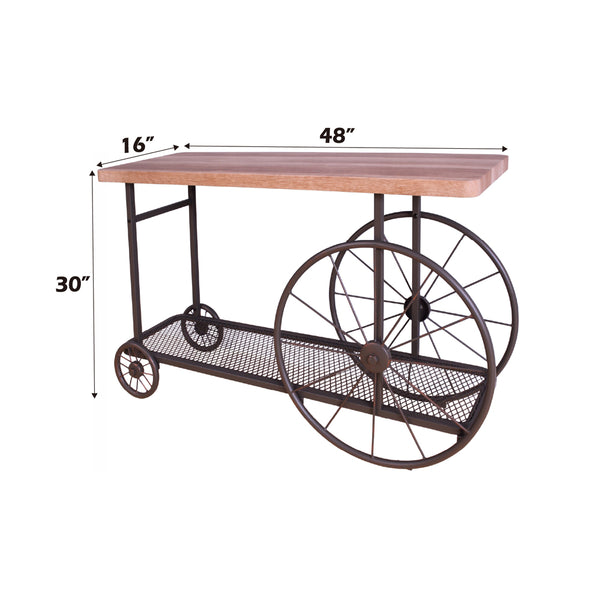 ACME Francie Oak & Antique Gray Sofa Table Model 82863