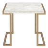ACME Boice II Engineered Stone Top & Champagne End Table Model 82872