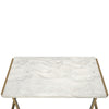 ACME Boice II Engineered Stone Top & Champagne End Table Model 82872