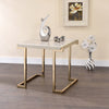 ACME Boice II Engineered Stone Top & Champagne End Table Model 82872