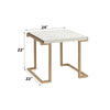 ACME Boice II Engineered Stone Top & Champagne End Table Model 82872
