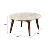 ACME Gasha White Natural Marble Top & Walnut Coffee Table Model 82890