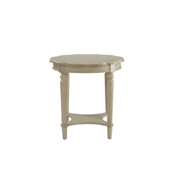 ACME Fordon Antique White End Table Model 82922