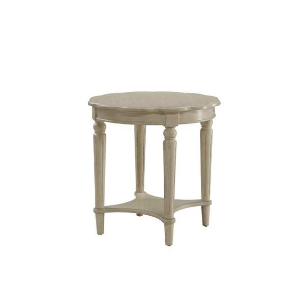 ACME Fordon Antique White End Table Model 82922
