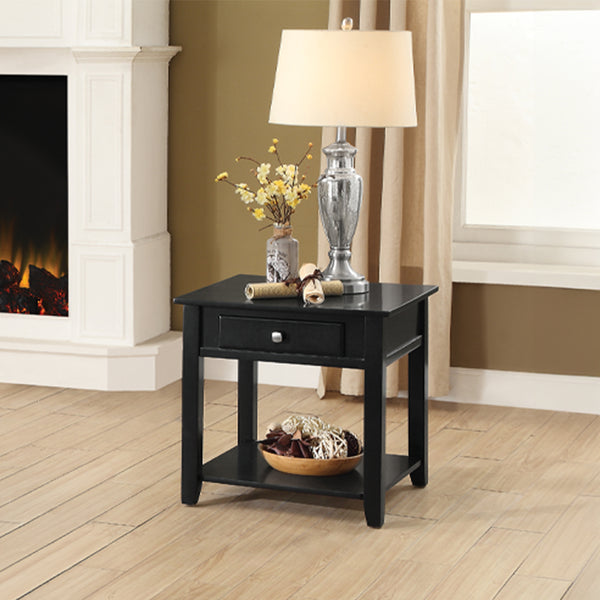 ACME Malachi Black End Table Model 82952