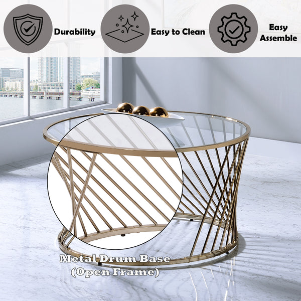 ACME Bluelipe Champagne Coffee Table Model 82990