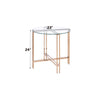 ACME Veises Champagne End Table Model 82997