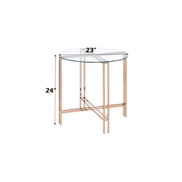 ACME Veises Champagne End Table Model 82997