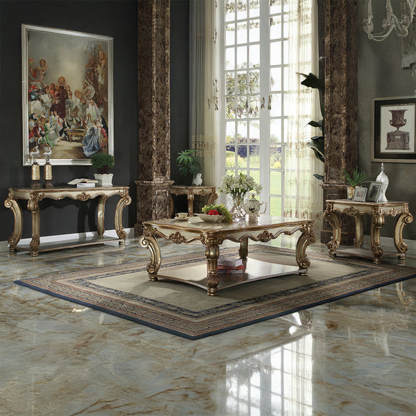 ACME Vendome Gold Patina End Table Model 83001