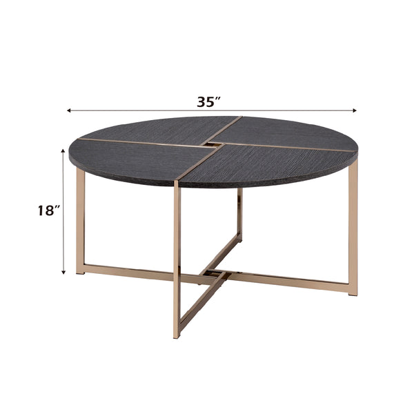 ACME Bromia Black & Champagne Coffee Table Model 83005