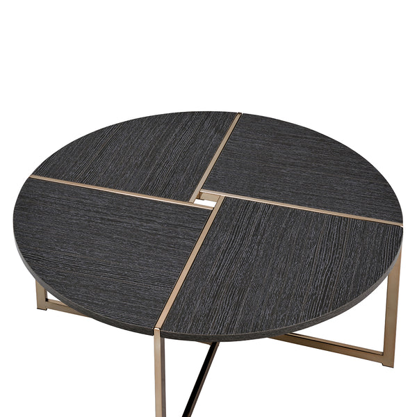 ACME Bromia Black & Champagne End Table Model 83007