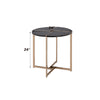 ACME Bromia Black & Champagne End Table Model 83007