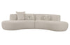 Weldon Modern Off-White Fabric Curved Sectional