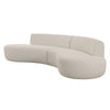 Weldon Modern Off-White Fabric Curved Sectional