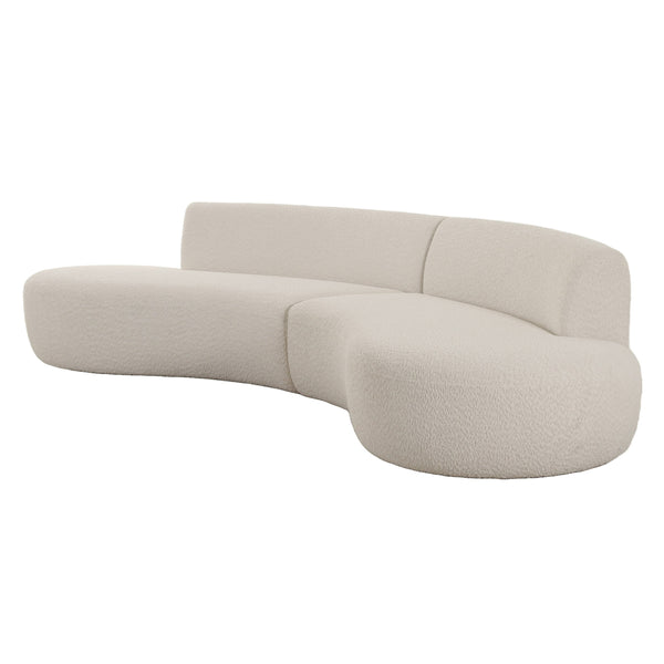 Divani Casa Weldon Modern Off White Fabric Curved Sectional Model VGOD-ZW-24024-G468-1A