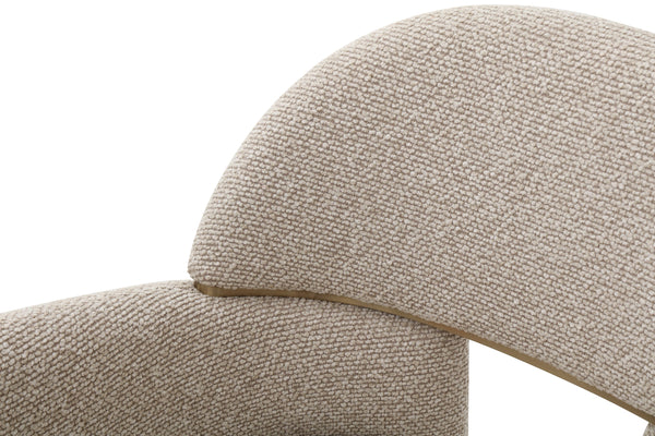 Modrest Ashley Modern Beige Fabric & Brushed Brass Dining Chair Model VGVCB2402-BGE