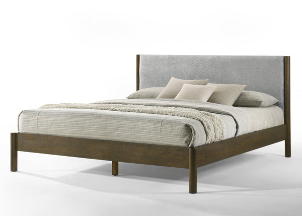 Eastern King Modrest Carolina Modern Grey Fabric & Wenge Bed Model VGMA-BR-167-BED-WNG-EK