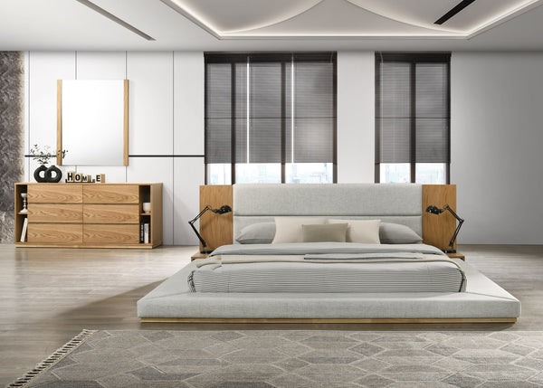 Nova Domus Jagger Modern Natural Oak Bed Model VGMA-BR-55-BED-NAT