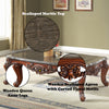 ACME Eustoma Natural Marble Top & Walnut Coffee Table Model 83065