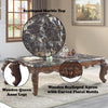 ACME Forsythia Natural Marble Top & Walnut Coffee Table Model 83070