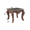 ACME Forsythia Natural Marble Top & Walnut End Table Model 83072