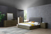 Eastern King Modrest Lois Modern Grey Leather & Beige Shagreen Bedroom Set Model VGVC-BD2408-SET-EK