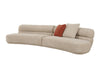 Knight Modern Beige Fabric Curved Sectional