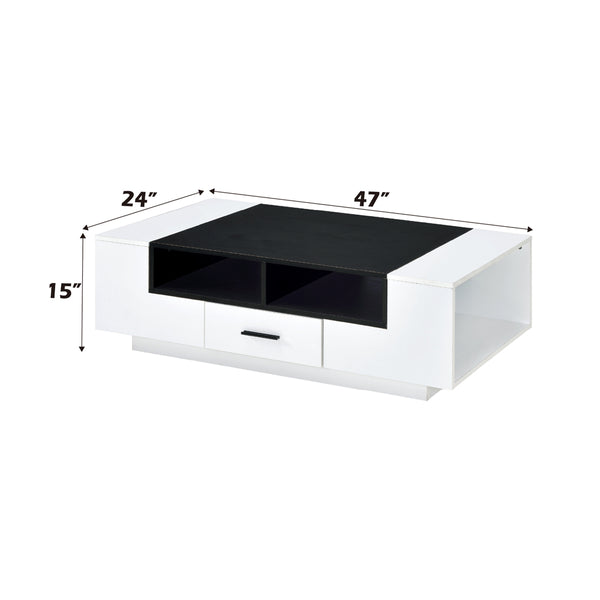 ACME Armour White & Black Coffee Table Model 83135
