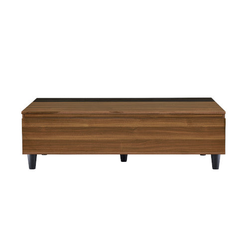 ACME Avala Walnut & Black Coffee Table with Lift Top Model 83140