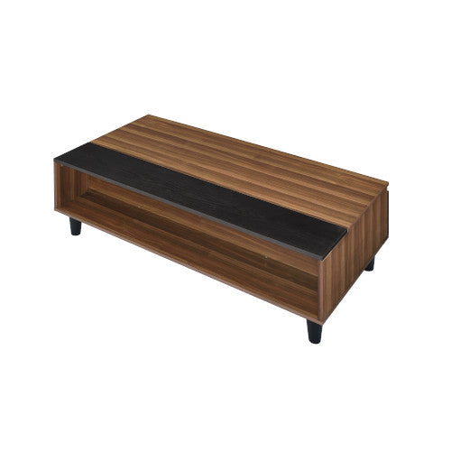 ACME Avala Walnut & Black Coffee Table with Lift Top Model 83140