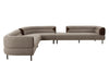 Plume Modern Brown Fabric Sectional Sofa