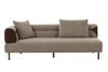 Divani Casa Plume Modern Brown Fabric Sectional Sofa Model VGOD-ZW-24014-BRN