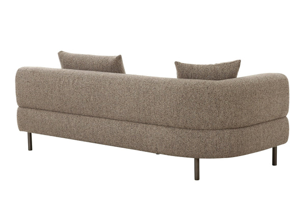 Divani Casa Plume Modern Brown Fabric Sectional Sofa Model VGOD-ZW-24014-BRN
