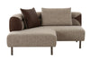 Divani Casa Plume Modern Brown Fabric Sectional Sofa Model VGOD-ZW-24014-BRN