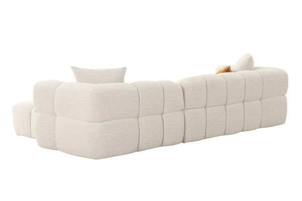 Divani Casa Freya Modern Beige Fabric Sectional With Console Model VGOD-RD-047-BGE